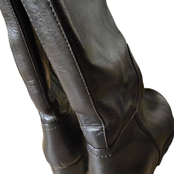 Tory Burch Ashlynn Black Leather Knee High Riding Boots 7.5M - Picture 13 of 15